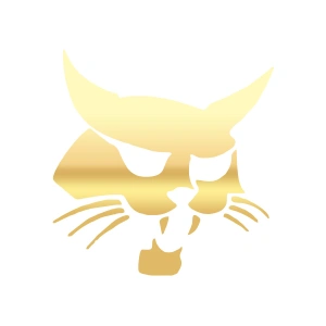 Samuray Kedi Araba Sticker 17x17 Cm Gold