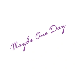 Maybe One Day Araba Sticker 17x17 Cm Mor