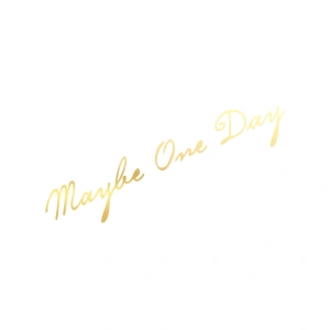 Maybe One Day Araba Sticker 17x17 Cm Gold