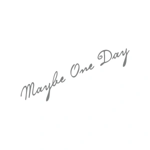 Maybe One Day Araba Sticker 17x17 Cm Gri