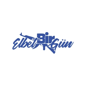 Elbet Bir Gün AK-47 Araba Sticker 17x17 Cm Mavi
