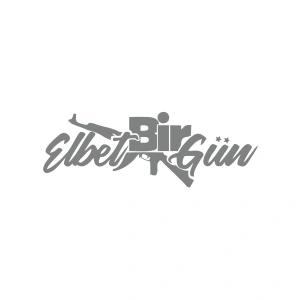 Elbet Bir Gün AK-47 Araba Sticker 17x17 Cm Gri