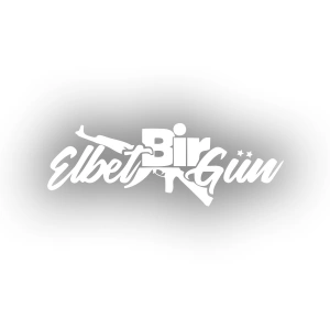 Elbet Bir Gün AK-47 Araba Sticker 17x17 Cm Beyaz