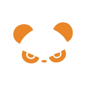 Kızgın Panda Araba Sticker 17x17 Cm Turuncu