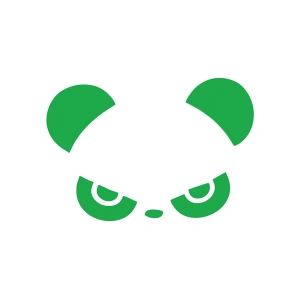 Kızgın Panda Araba Sticker 17x17 Cm Yeşil