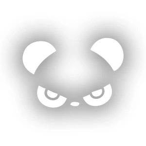 Kızgın Panda Araba Sticker 17x17 Cm Beyaz