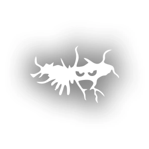 Silüet Araba Sticker  17x17 Cm Beyaz