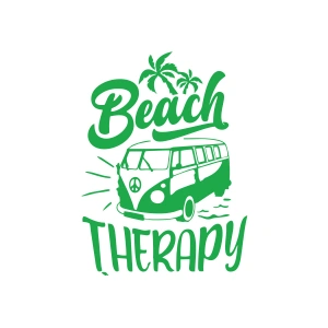 Beach Therapy Araba Sticker 17x17 Cm Yeşil