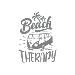 Beach Therapy Araba Sticker 17x17 Cm Gri