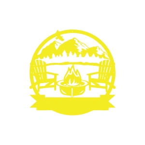 Kamp Araba Stickeri 17x17 Cm Sarı