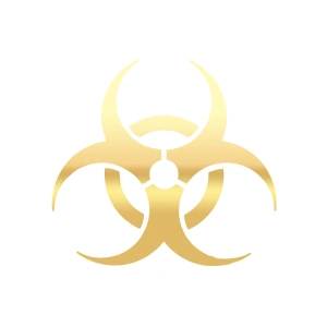 Kimyasal Amblemi Araba Sticker 17x17 Cm Gold