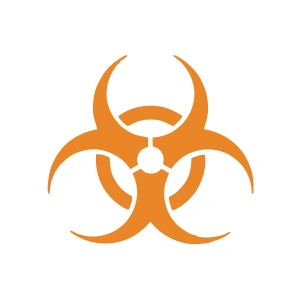 Kimyasal Amblemi Araba Sticker 17x17 Cm Turuncu