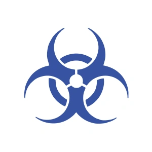 Kimyasal Amblemi Araba Sticker 17x17 Cm Mavi