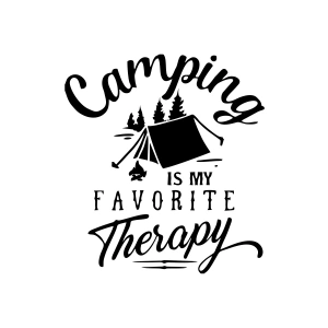 Camp Is My Favorite Therapy Araba Sticker 17x17 Cm Siyah