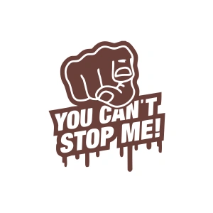 You Cant Stop Me Araba Sticker 17x17 Cm Kahverengi