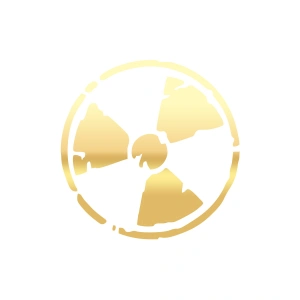 Tehlike İşareti Araba Sticker 17x17 Cm Gold