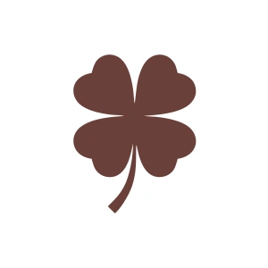 Dört Yaprak Yonca Araba Sticker 17x17 Cm Kahverengi