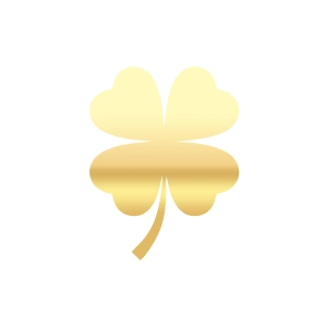 Dört Yaprak Yonca Araba Sticker 17x17 Cm Gold