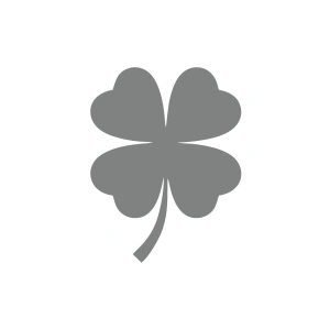 Dört Yaprak Yonca Araba Sticker 17x17 Cm Gri