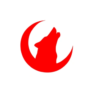 Hilal ve Bozkurt Araba Sticker 17x17 Cm Kırmızı