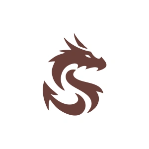 Ejderha Silüet Sticker 17x17 Cm Kahverengi