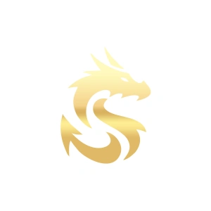 Ejderha Silüet Sticker 17x17 Cm Gold