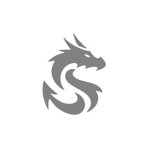 Ejderha Silüet Sticker 17x17 Cm Gri