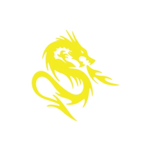 Kızgın Ejderha Araba Sticker 17x17 Cm Sarı