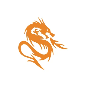 Kızgın Ejderha Araba Sticker 17x17 Cm Turuncu