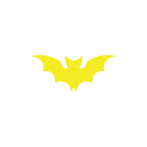 Kızgın Yarasa Araba Sticker 17x17 Cm Sarı