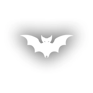 Kızgın Yarasa Araba Sticker 17x17 Cm Beyaz