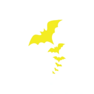 Uçan Yarasalar Araba Sticker 17x17 Cm Sarı