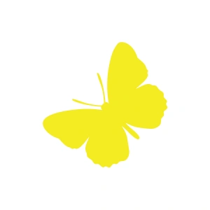 Kelebek Araba Sticker 17x17 Cm Sarı