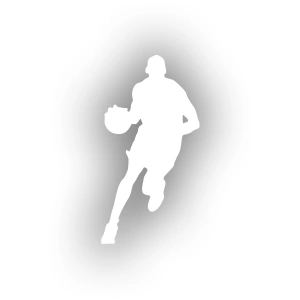 Basketbol Silüet Araba Sticker 17x17 Cm Beyaz