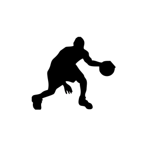 Basketbol Silüet Araba Sticker 17x17 Cm Siyah