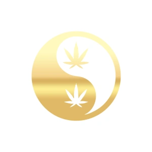 Ying Yang Araba Sticker 17x17 Cm Gold