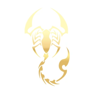 Akrep Araba Sticker 17x17 Cm Gold