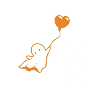 Hayalet Sitcker 17x17 Cm Turuncu