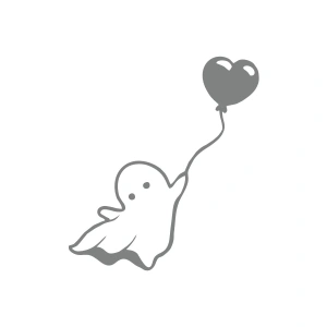 Hayalet Sitcker 17x17 Cm Gri