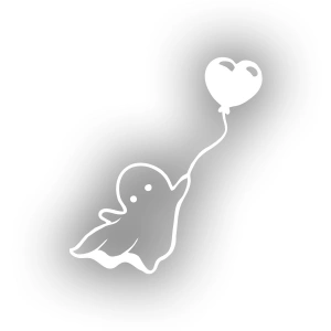 Hayalet Sitcker 17x17 Cm Beyaz