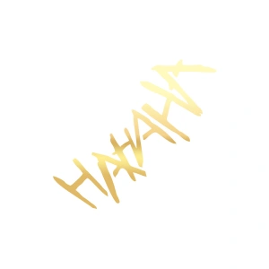 Hahah Araba Sticker 17x17 Cm Gold