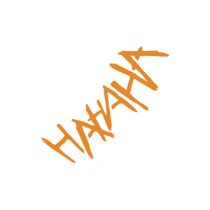 Hahah Araba Sticker 17x17 Cm Turuncu