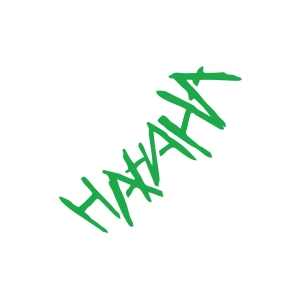 Hahah Araba Sticker 17x17 Cm Yeşil