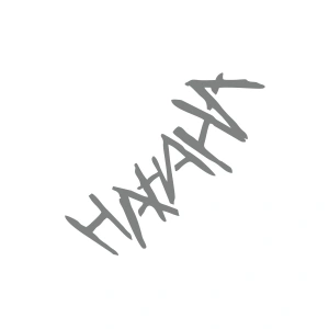 Hahah Araba Sticker 17x17 Cm Gri