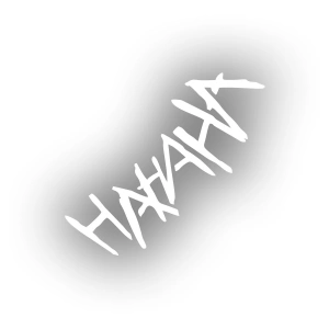 Hahah Araba Sticker 17x17 Cm Beyaz