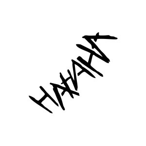 Hahah Araba Sticker 17x17 Cm Siyah