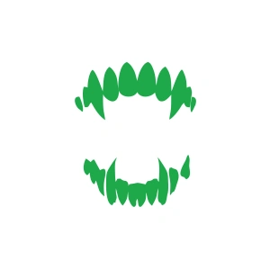 Vampir Diş Araba Sticer 17x17 Cm Yeşil