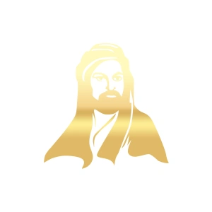 Hz.Ali Araba Sticker 17x17 Cm Gold