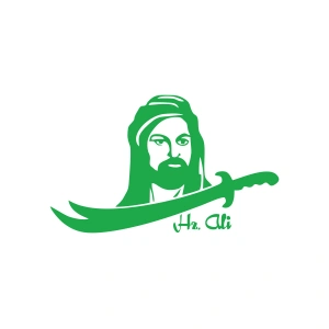 Zülfikar Hz Ali Araba Sticker 17x17 Cm Yeşil