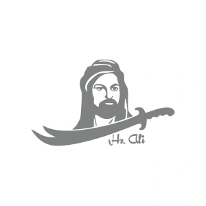 Zülfikar Hz Ali Araba Sticker 17x17 Cm Gri